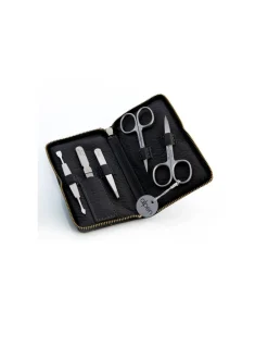 Astuccio da Manicure in Pelle con Zip