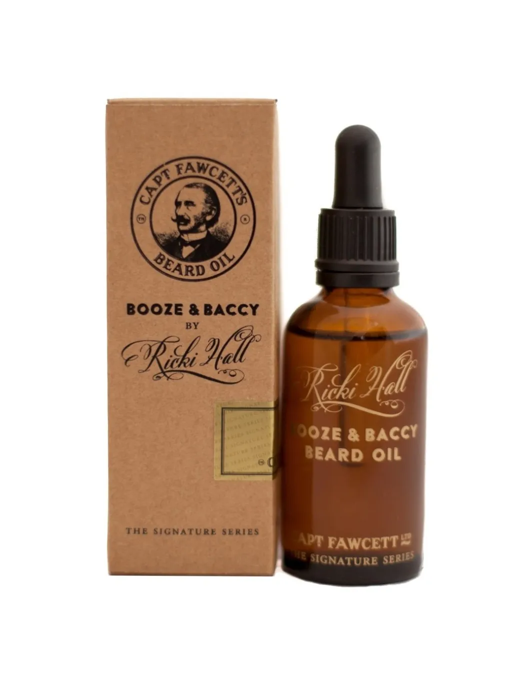 Captain Fawcett - Olio per Barba Ricki Hall's Booze & Baccy Beard Oil 50ml - Coltelleria Lorenzi Milano