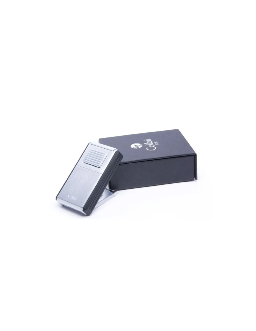 Colibri of London - Accendino Astoria Jet Flame Tripla Fiamma Chrome Black - Coltelleria Lorenzi Milano