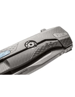 Coltello Chiudibile ROK Alluminio SOLID Manico Nero Lama nera