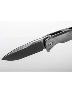 Coltello Chiudibile ROK Alluminio SOLID Manico Nero Lama nera