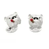 Deakin & Francis  - Gemelli Bul Dog con Sigaro Argento - Coltelleria Lorenzi Milano