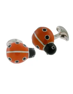 Deakin & Francis - Gemelli in Argento a Forma di Coccinella - Coltelleria Lorenzi Milano