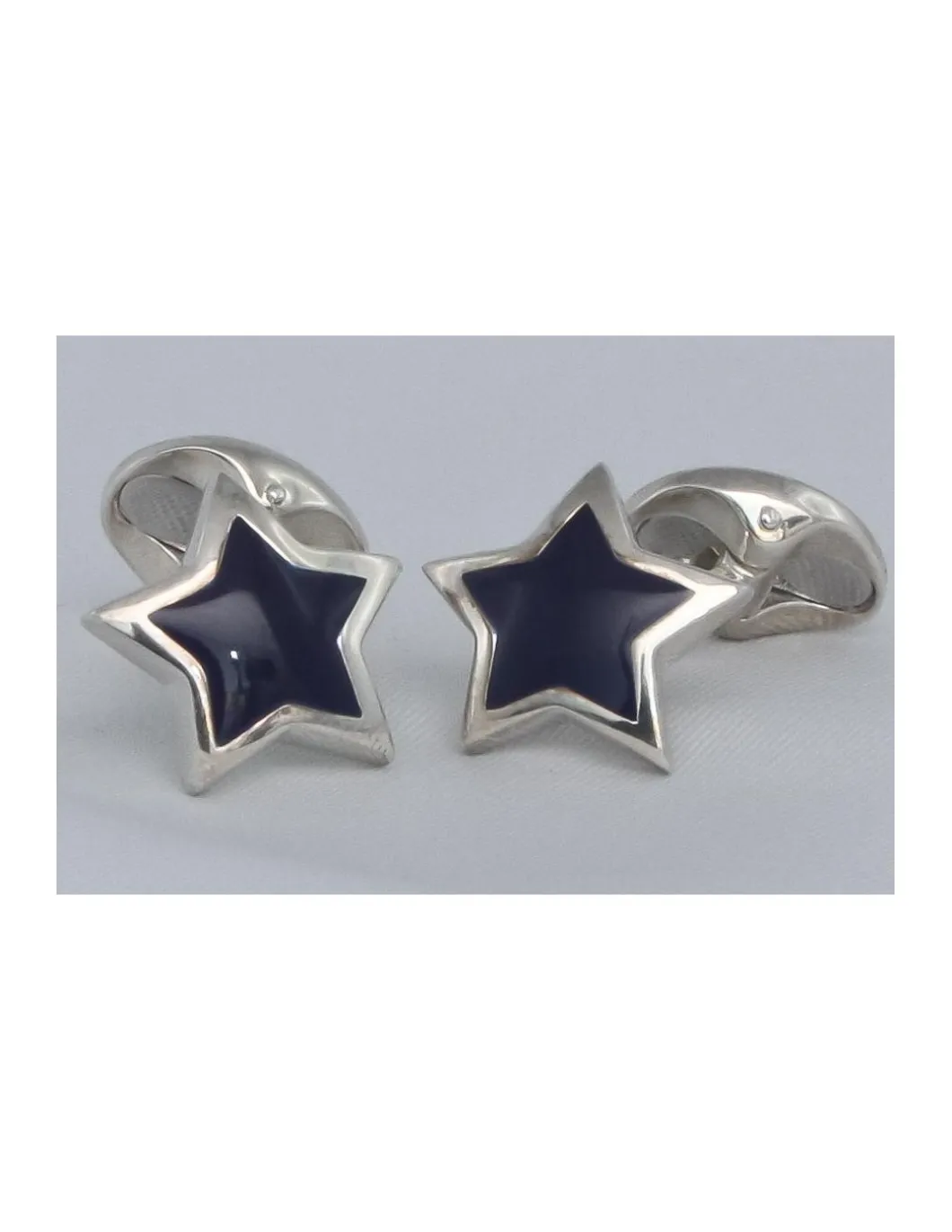 Deakin & Francis - Gemello a forma di Stella in Argento e lacca Viola - Coltelleria Lorenzi Milano