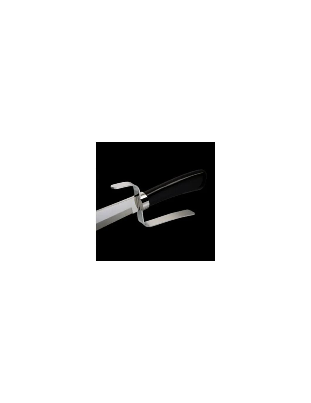 Del Ben - Sabre a champagne manico corno nero - Coltelleria Lorenzi Milano