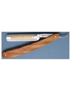 Dovo - Rasoio a mano libera Inox 5/8 Legno di Olivo 415875 - Coltelleria Lorenzi Milano