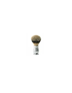 Edwin jagger - Pennello da barba con manico in acciaio modello Chatsworth Barley - Coltelleria Lorenzi Milano