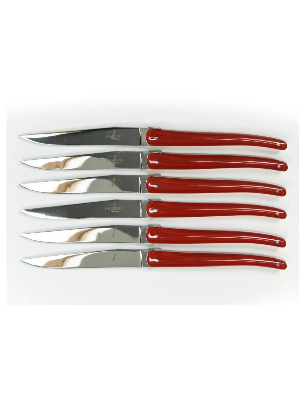 Forge de Laguiole - Set Coltelli da Bistecca Wilmotte Rossi 6 pz - Coltelleria Lorenzi Milano