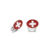 Gemelli da Polso in Argento Bandiera Svizzera
