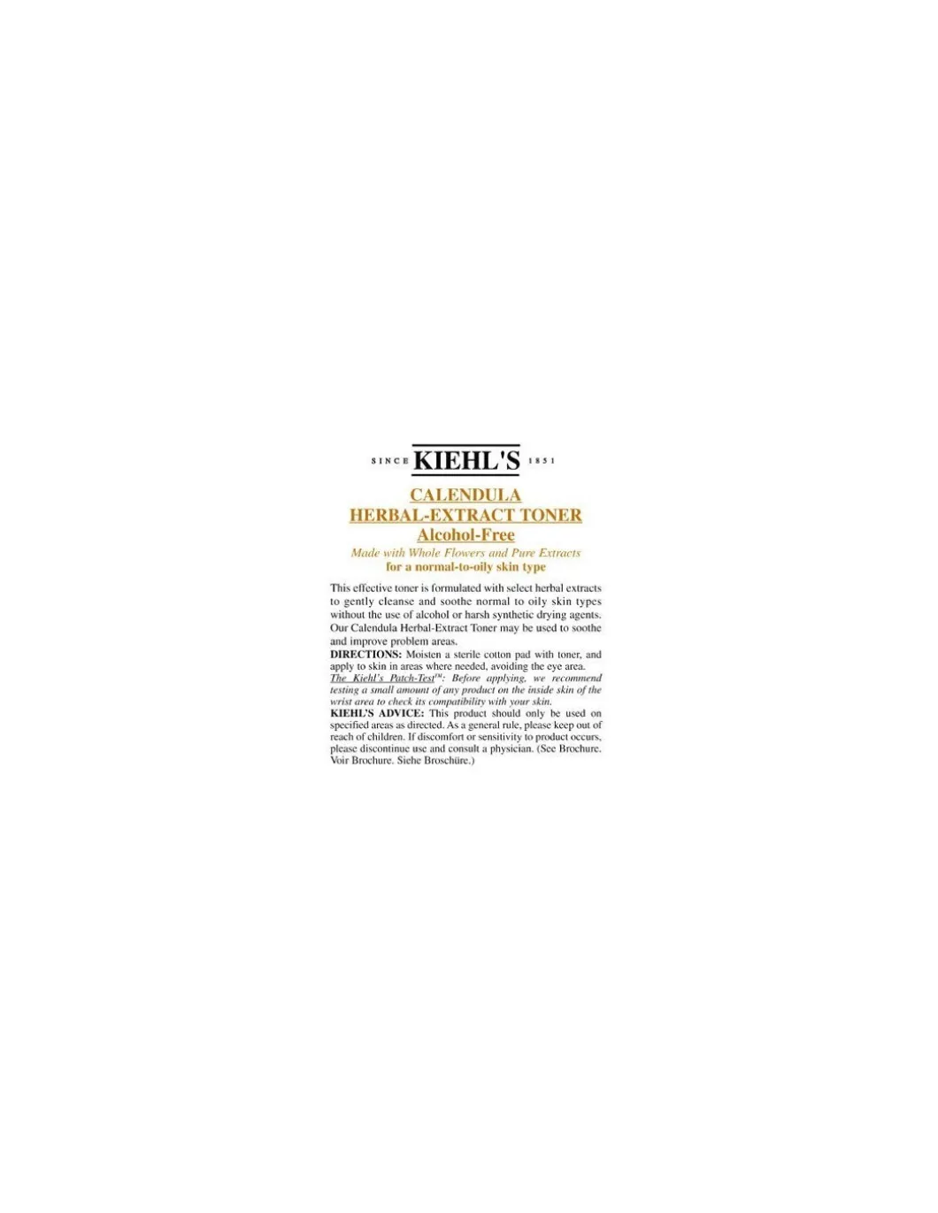 Kiehl's - Calendula Herbal Extract Alcohol-Free Toner 250ml - Coltelleria Lorenzi Milano