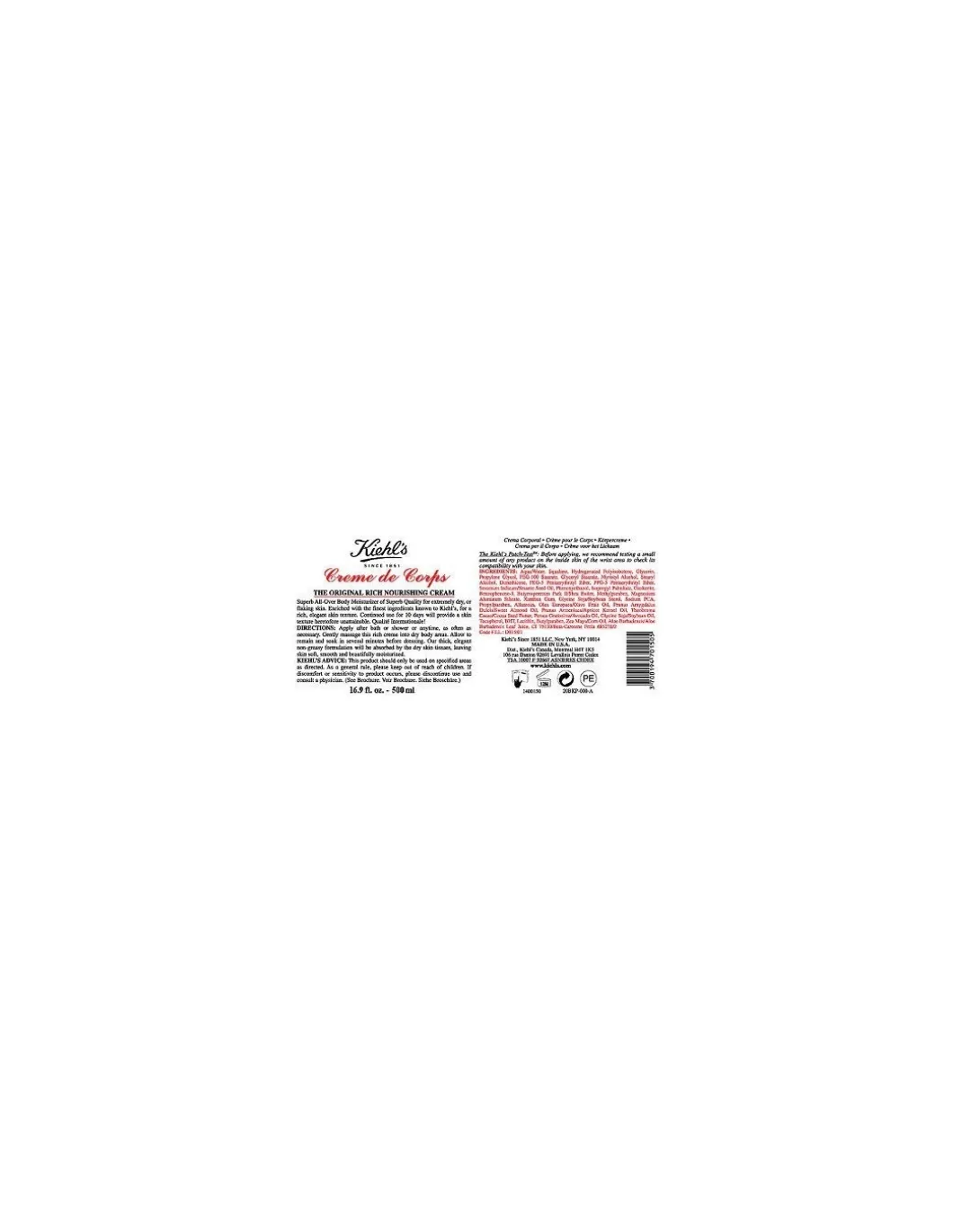 Kiehl's - Creme de Corps - Coltelleria Lorenzi Milano