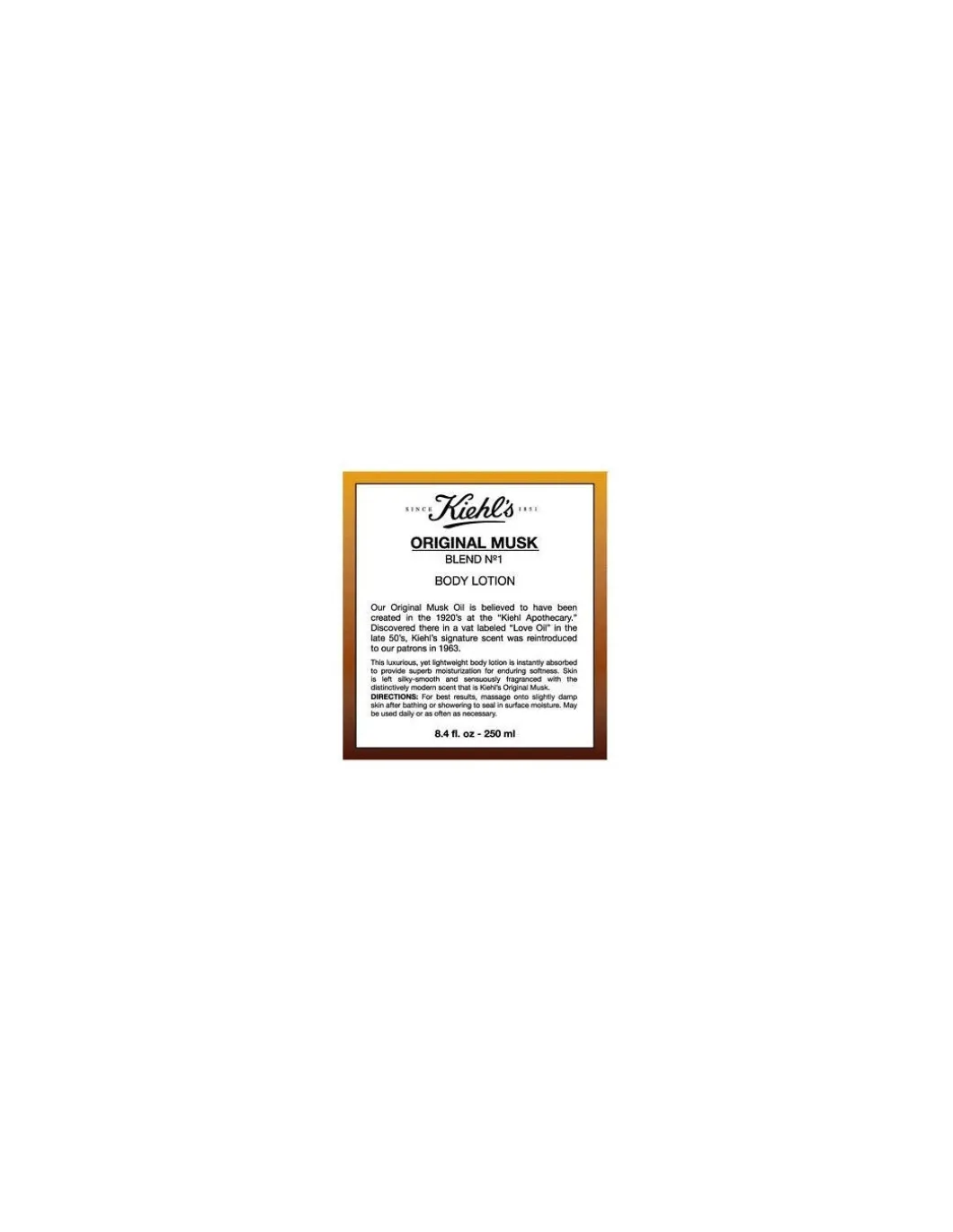 Kiehl's - Original Musk body lotion 250 ml - Coltelleria Lorenzi Milano