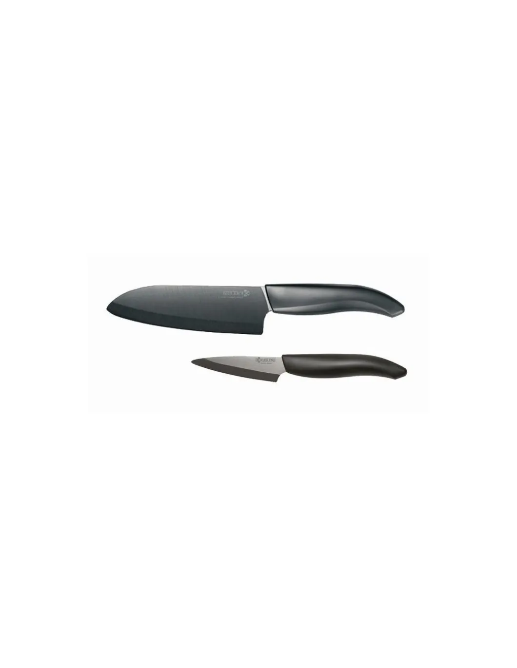 Kyocera - Gift Set Lame in Ceramica Nera manico Abs Nero FK 2PC-BK - Coltelleria Lorenzi Milano