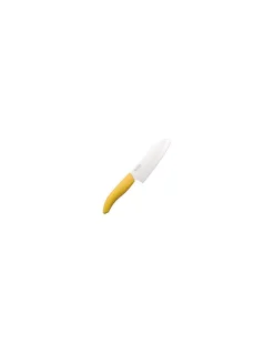 Kyocera - Santoku con lama in ceramica  da 14 cm Giallo FK 140 WH - Coltelleria Lorenzi Milano