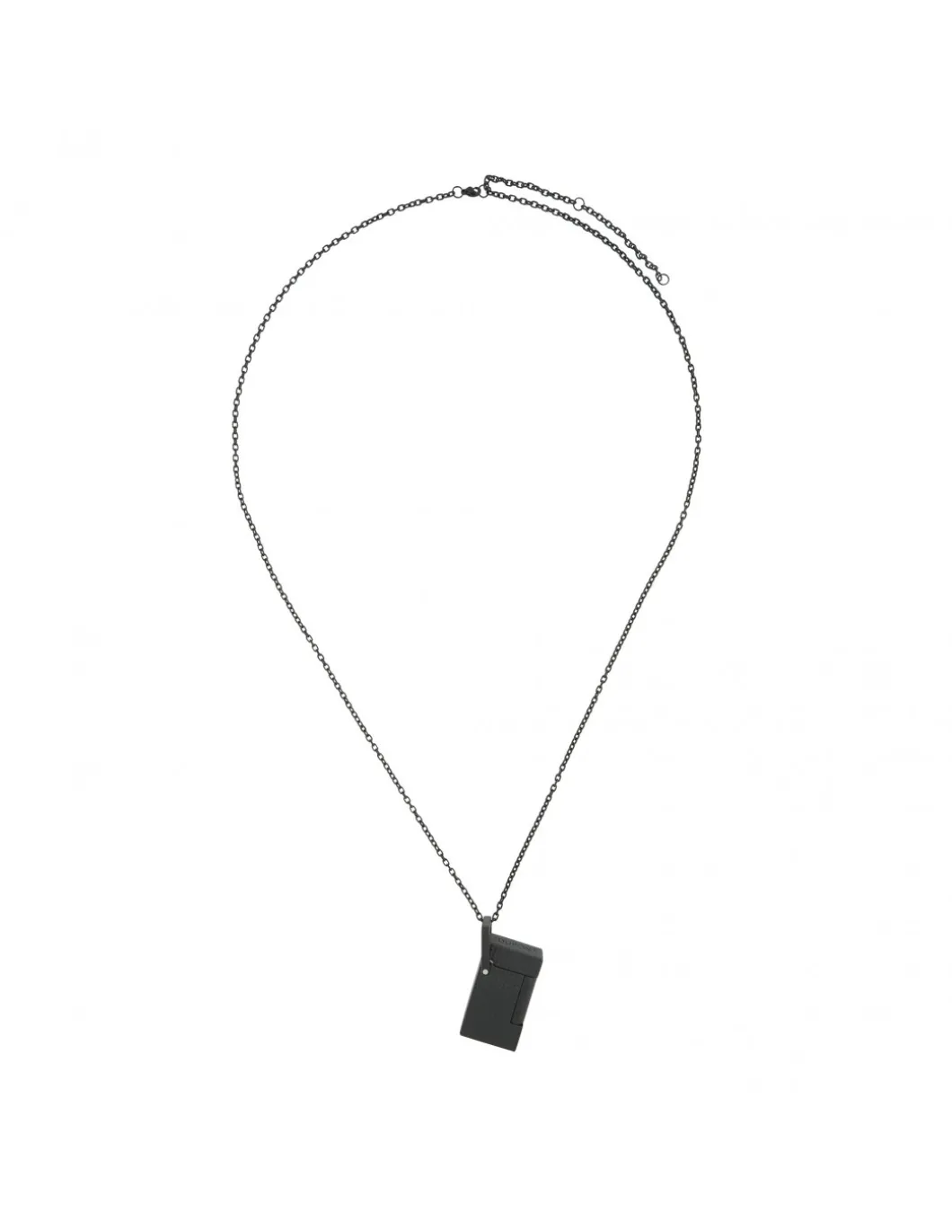 Lighter Necklace Accendino Testa di diamante Nero