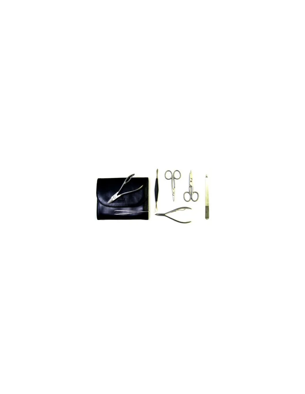 Lorenzi - Astuccio manicure nero con chiusura automatica - Coltelleria Lorenzi Milano