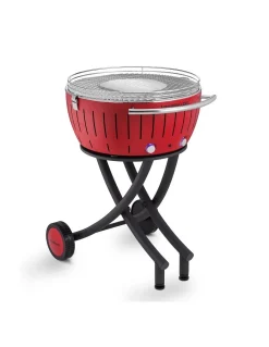 Lotus grill XXL Rosso Barbecue Con Ruote da Giardino