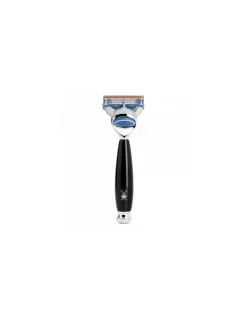 Mühle - Rasoio Fusion manico resina Nero Muhle - Coltelleria Lorenzi Milano