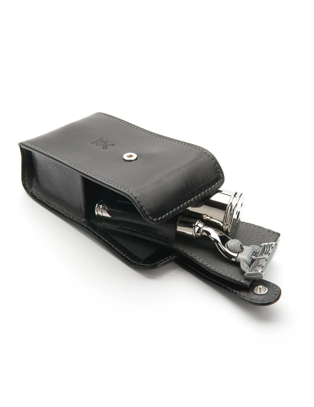 Mühle - Set da Viaggio Rasoio Mach3 e Pennello Cromato - Coltelleria Lorenzi Milano