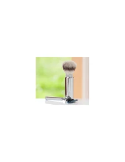 Mühle - Set da Viaggio Rasoio Fusion e Pennello Cromato - Coltelleria Lorenzi Milano