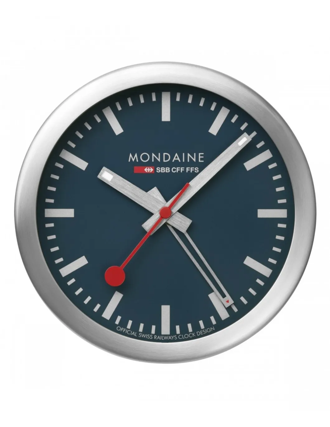 Mondaine Desk Clock Blu - Orologio da tavolo con sveglia