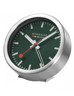 Mondaine Desk Clock Verde - Orologio da tavolo con sveglia