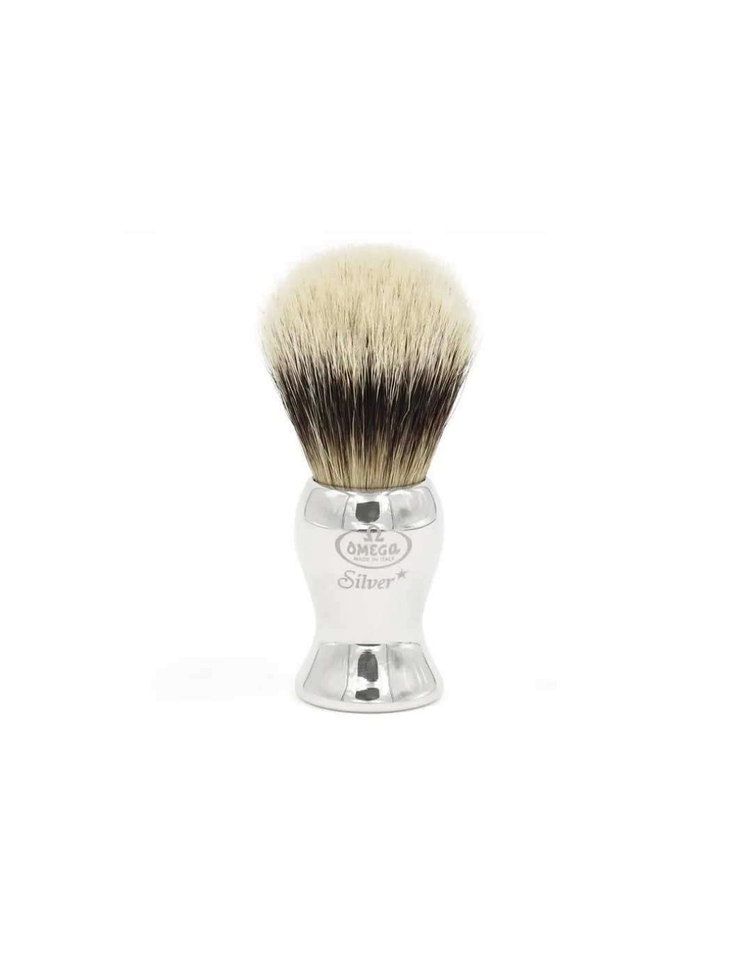 Pennello da Barba Tasso Silvertip con manico in Argento 925