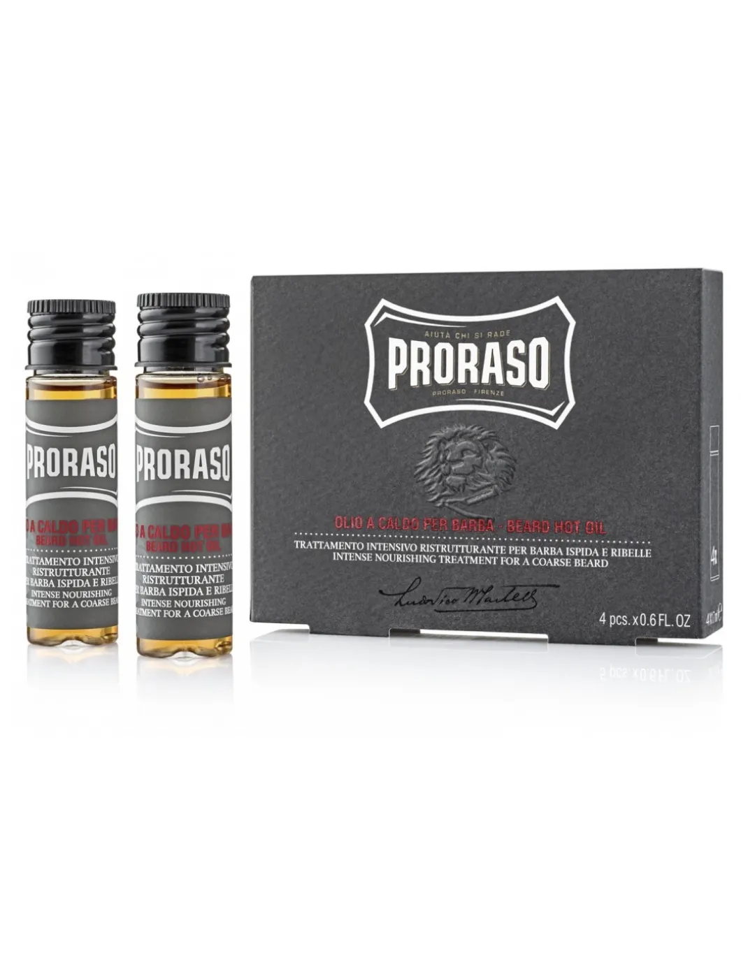 Proraso - Olio da Barba Caldo Ristrutturante Intensivo 4X17ML - Coltelleria Lorenzi Milano