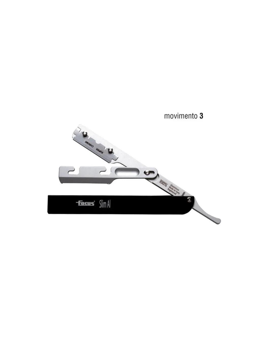 Rasoio Focus slim Lamette Intercambiabili AL R28-6 Nero