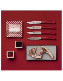 Set Coltello da Bistecca Rosso