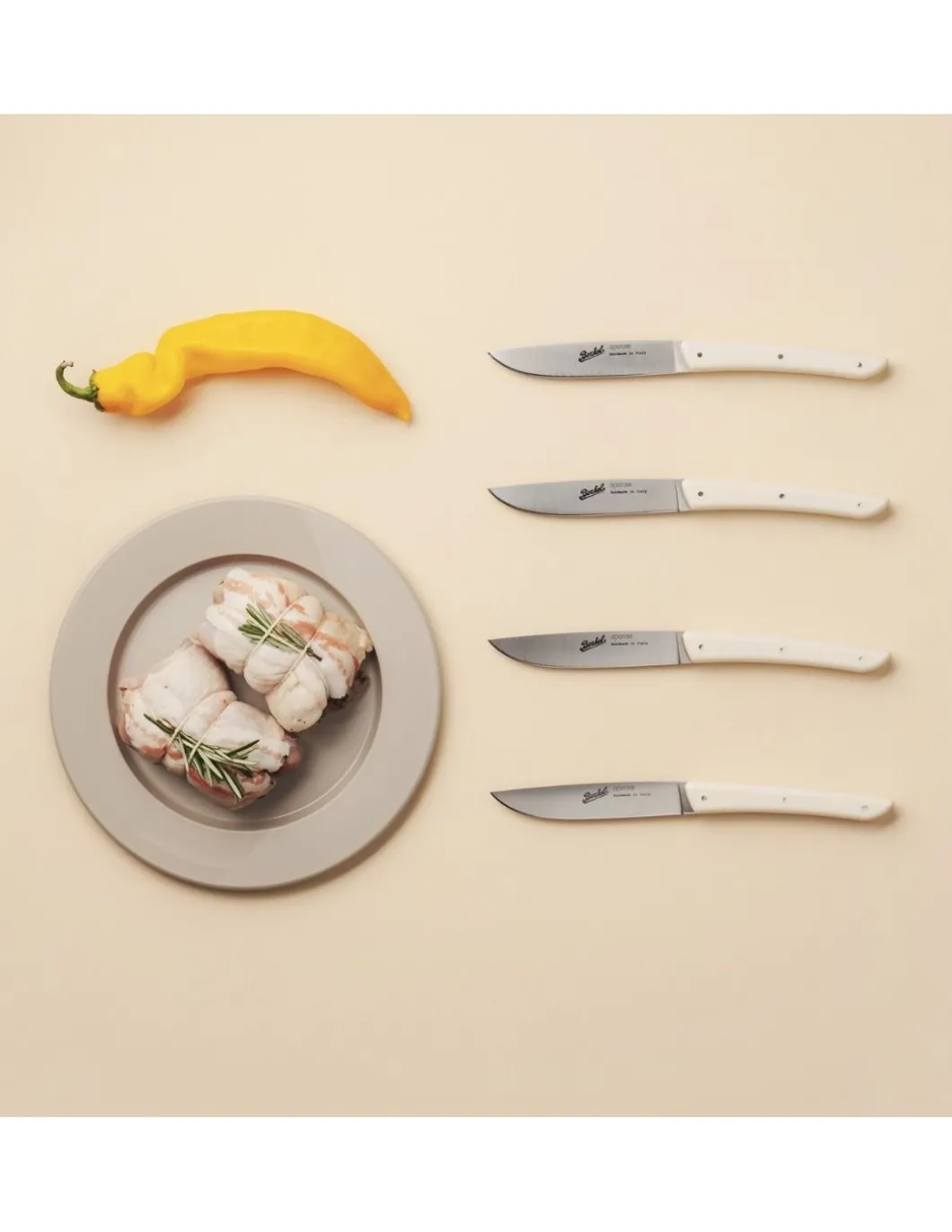 Set Coltello da Bistecca Crema