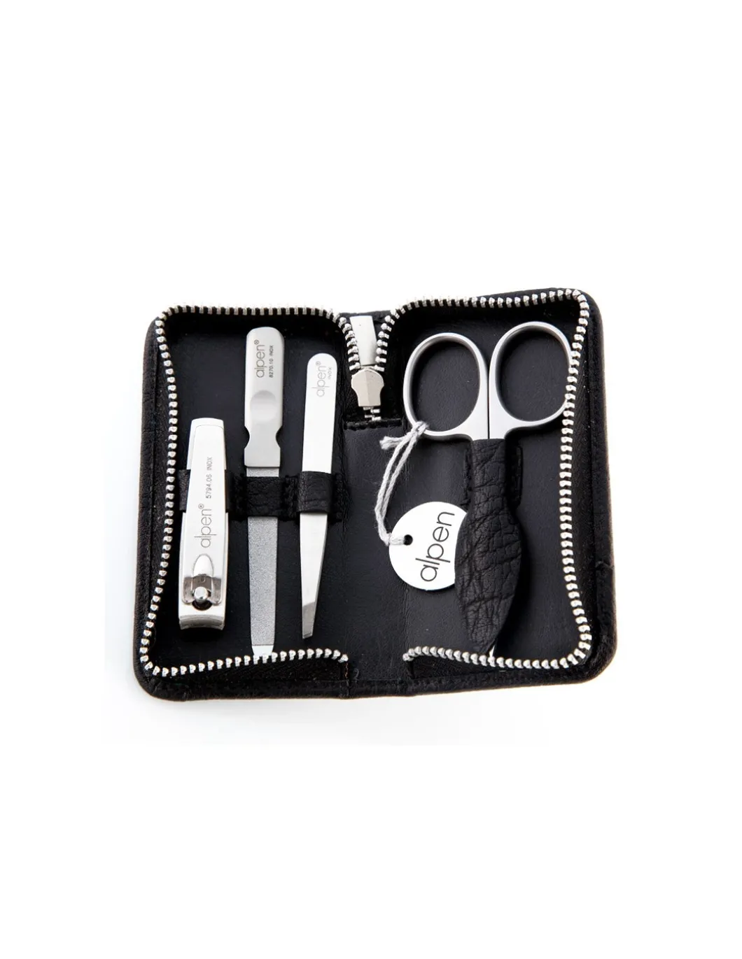 Set Manicure 4 pz Nero in Pelle