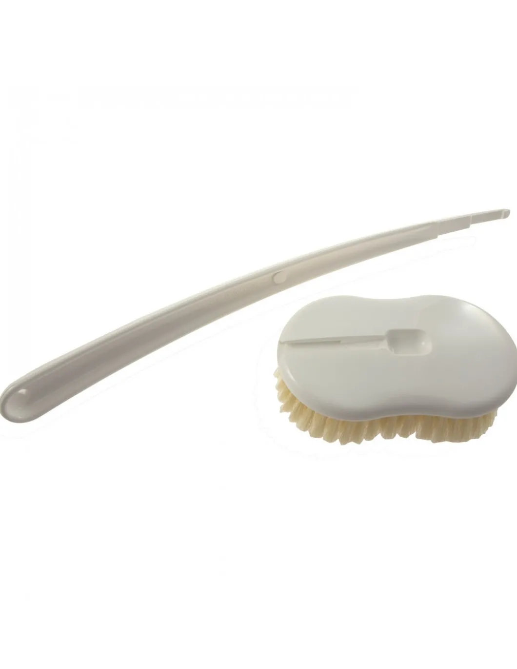 Spazzola da Bagno Manico Bianco Setole Maiale