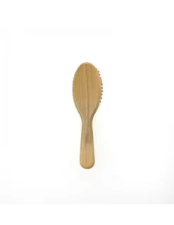 Spazzola per Capelli Pneumatica Ovale Ciuffo Nylon e Setole Manico Legno