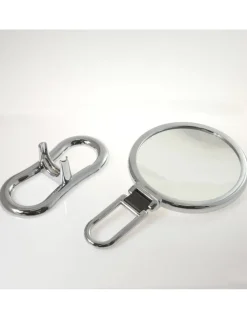 Specchio Cromato Bifacciale Pieghevole 3X