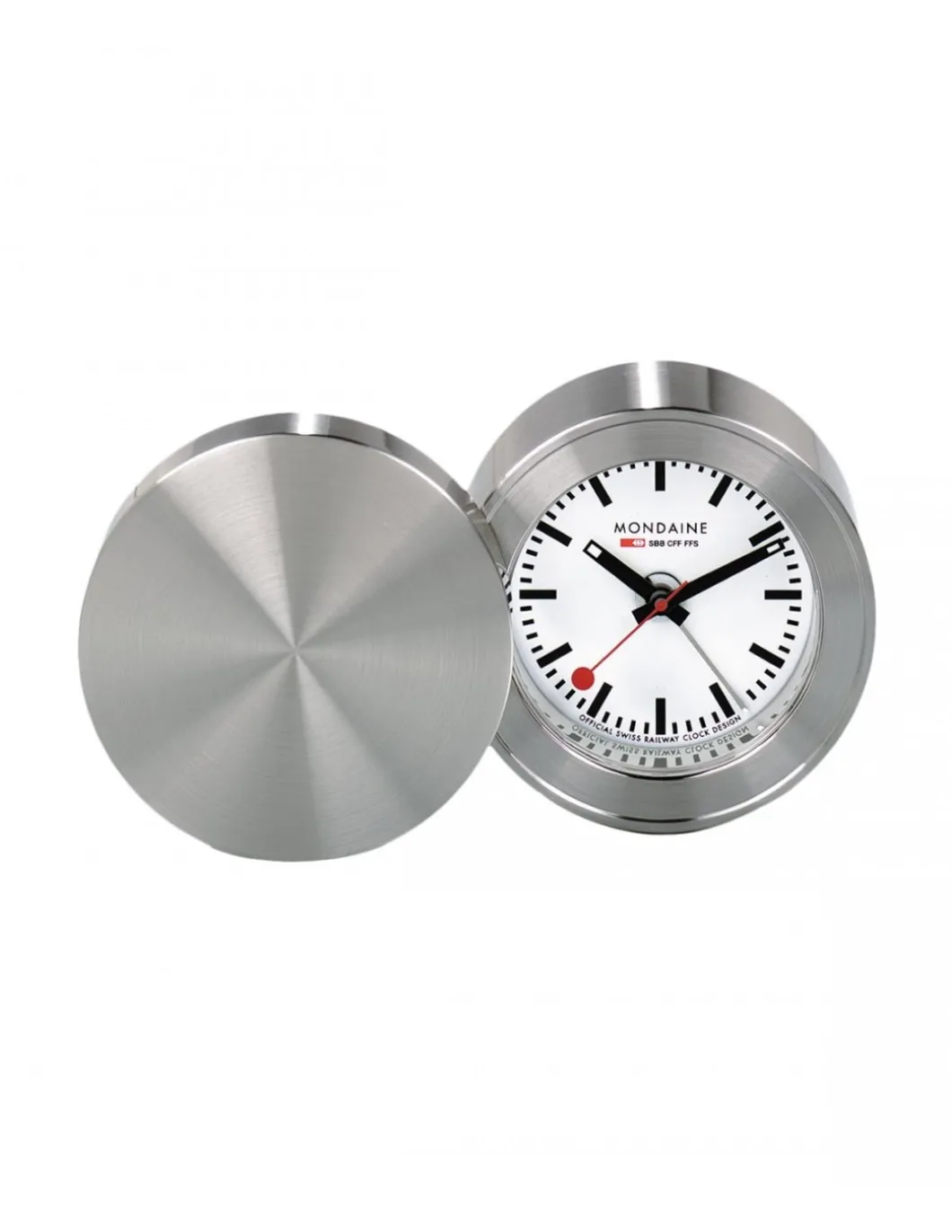 Travel Alarm Clock - Orologio da tavolo con sveglia Mondaine