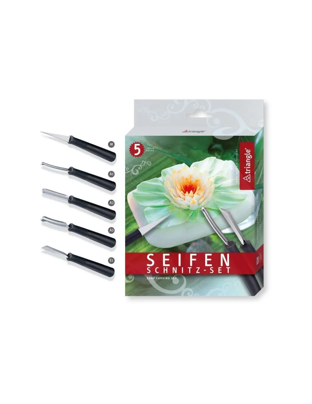 Triangle - Set da Intaglio per Sapone e Cera - Coltelleria Lorenzi Milano