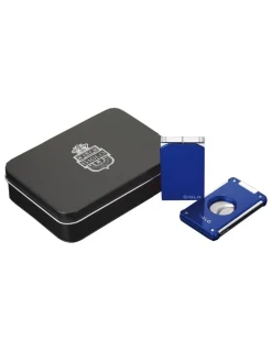 Vibrant Accessories Set Accendino e Tagliasigari Blue