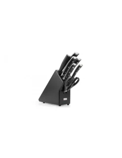 Wüsthof - Ceppo di coltelli Wusthof Ikon Neri 9878 7 pz - Coltelleria Lorenzi Milano