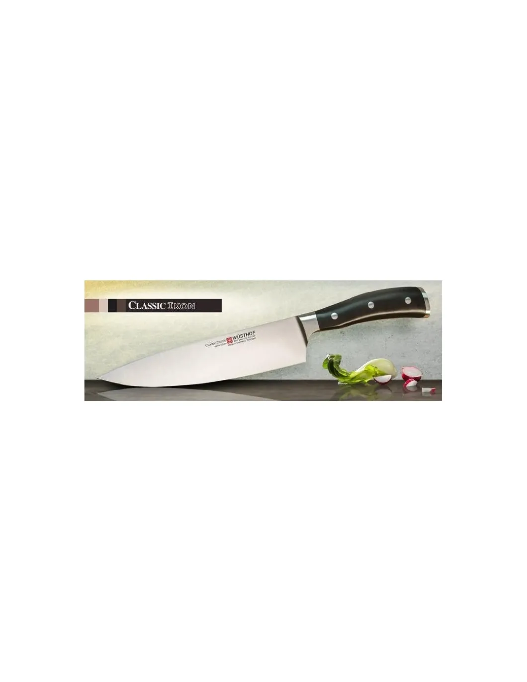 Wüsthof - Ceppo di coltelli Wusthof Ikon Neri 9878 7 pz - Coltelleria Lorenzi Milano
