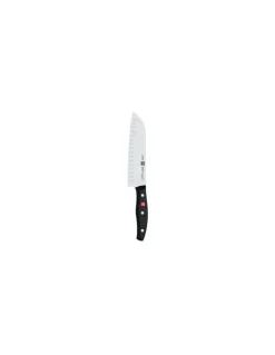 Zwilling - Coltello Santoku Alveolato Twin Pollux in omaggio Rotella taglia pizza  - Coltelleria Lorenzi Milano
