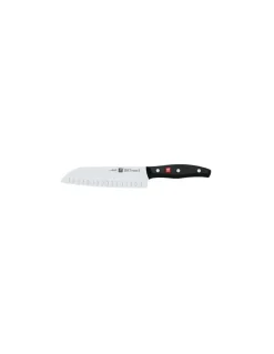 Zwilling - Coltello Santoku Alveolato Twin Pollux in omaggio Rotella taglia pizza  - Coltelleria Lorenzi Milano