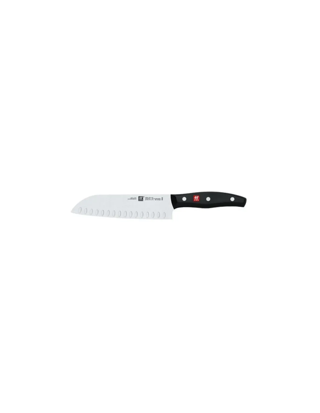 Zwilling - Coltello Santoku Alveolato Twin Pollux in omaggio Rotella taglia pizza - Coltelleria Lorenzi Milano